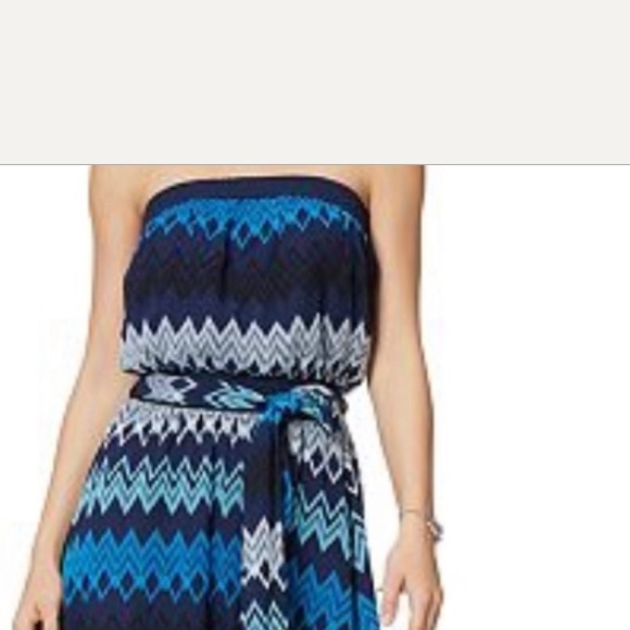 Ramy Brook Sylvia Strapless Chevron Printed Maxi Dress NWT Size Medium - Picture 5 of 6